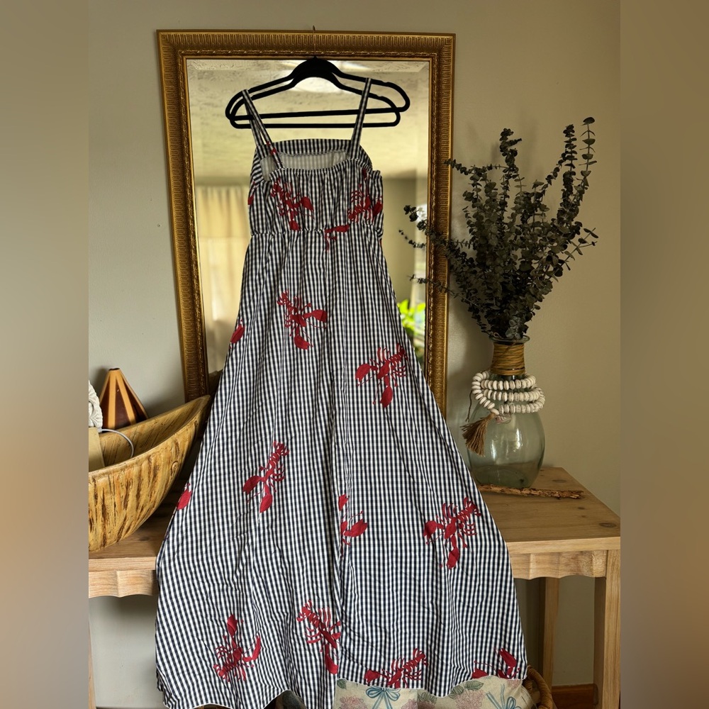 Lobster Print Gingham Maxi Dress | Coastal Chic Blogger Favorite - Picture 4 of 4